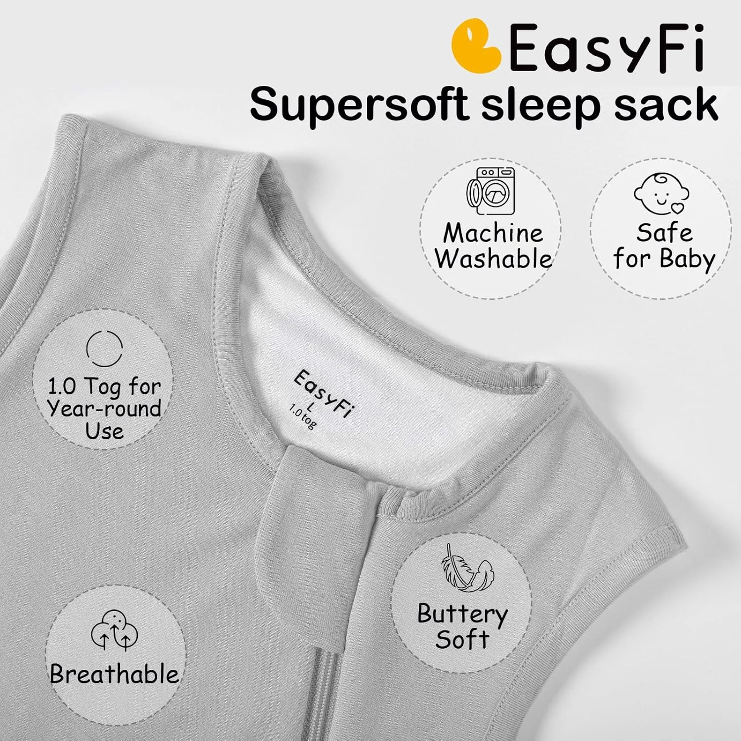 Supersoft Rayon Made from Bamboo Sleep Sack 18-24 Months 1.0 Tog Toddler Sleep Sack 2t Baby Wearable Blanket with 2-Way Zipper Unisex Sleeping Bag for Babies All-year-around (2 Pack) Pink & Gray
