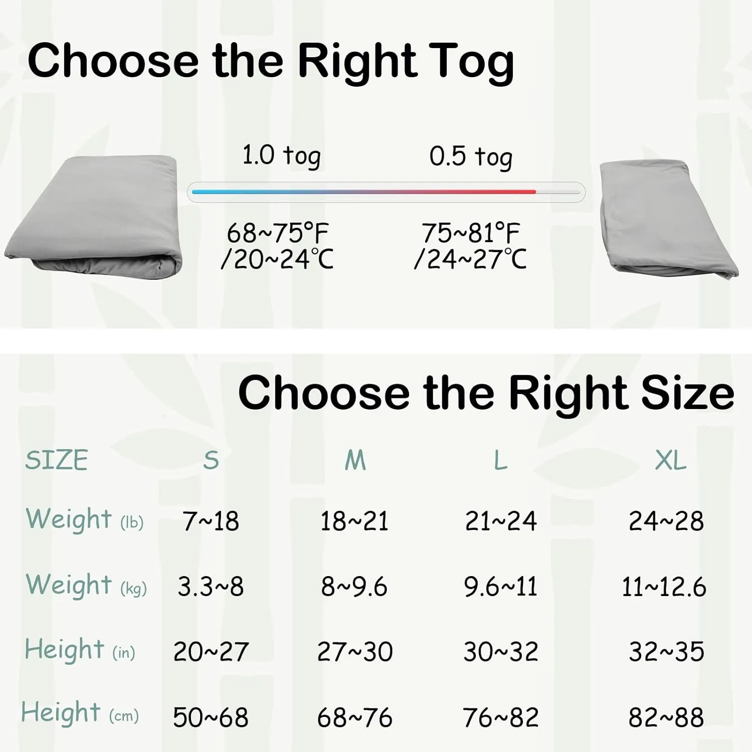 Supersoft Rayon Made from Bamboo Sleep Sack 18-24 Months 1.0 Tog Toddler Sleep Sack 2t Baby Wearable Blanket with 2-Way Zipper Unisex Sleeping Bag for Babies All-year-around - Gray
