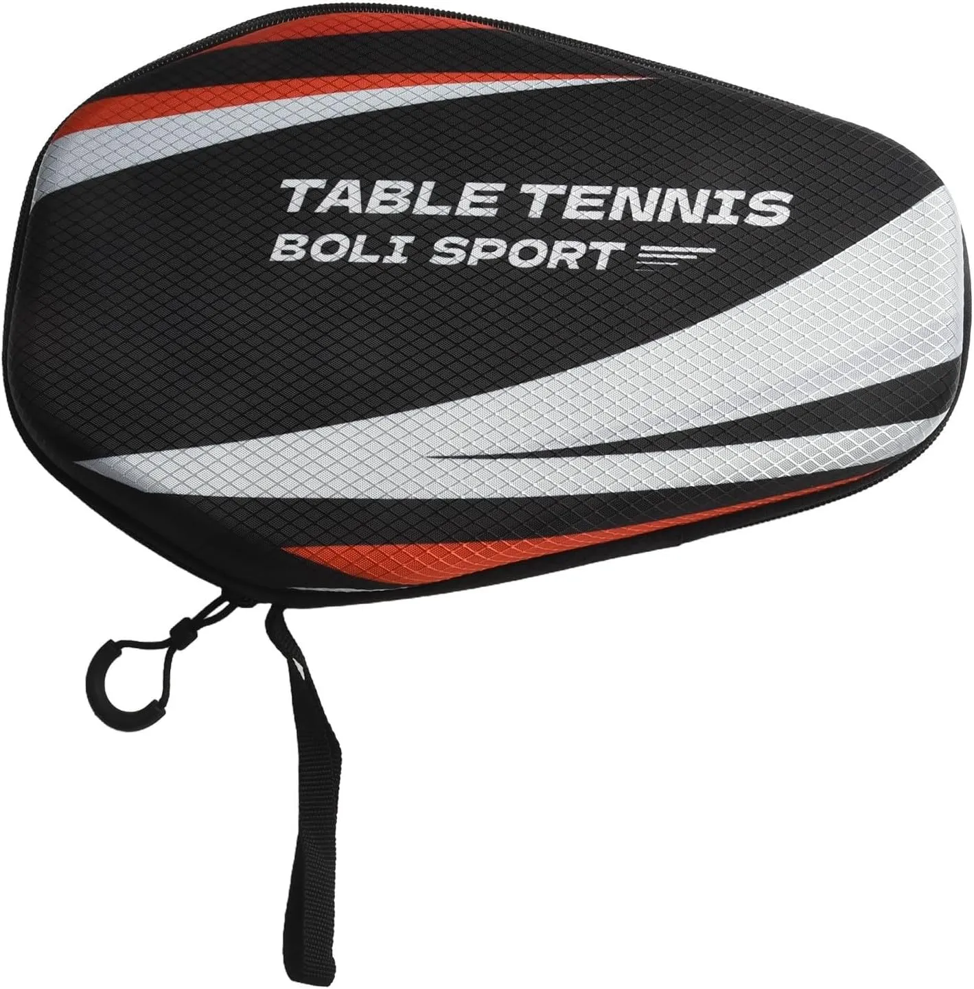Table Tennis Paddle Case EVA Hard Shell Racket Storage Bag with Hand Strap Waterproof Shockproof Dustproof Protective Cover for 2 Pong Paddles and Balls Indoor Sports Equipment