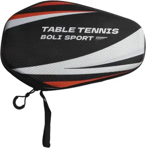 Table Tennis Paddle Case EVA Hard Shell Racket Storage Bag with Hand Strap Waterproof Shockproof Dustproof Protective Cover for 2 Pong Paddles and Balls Indoor Sports Equipment