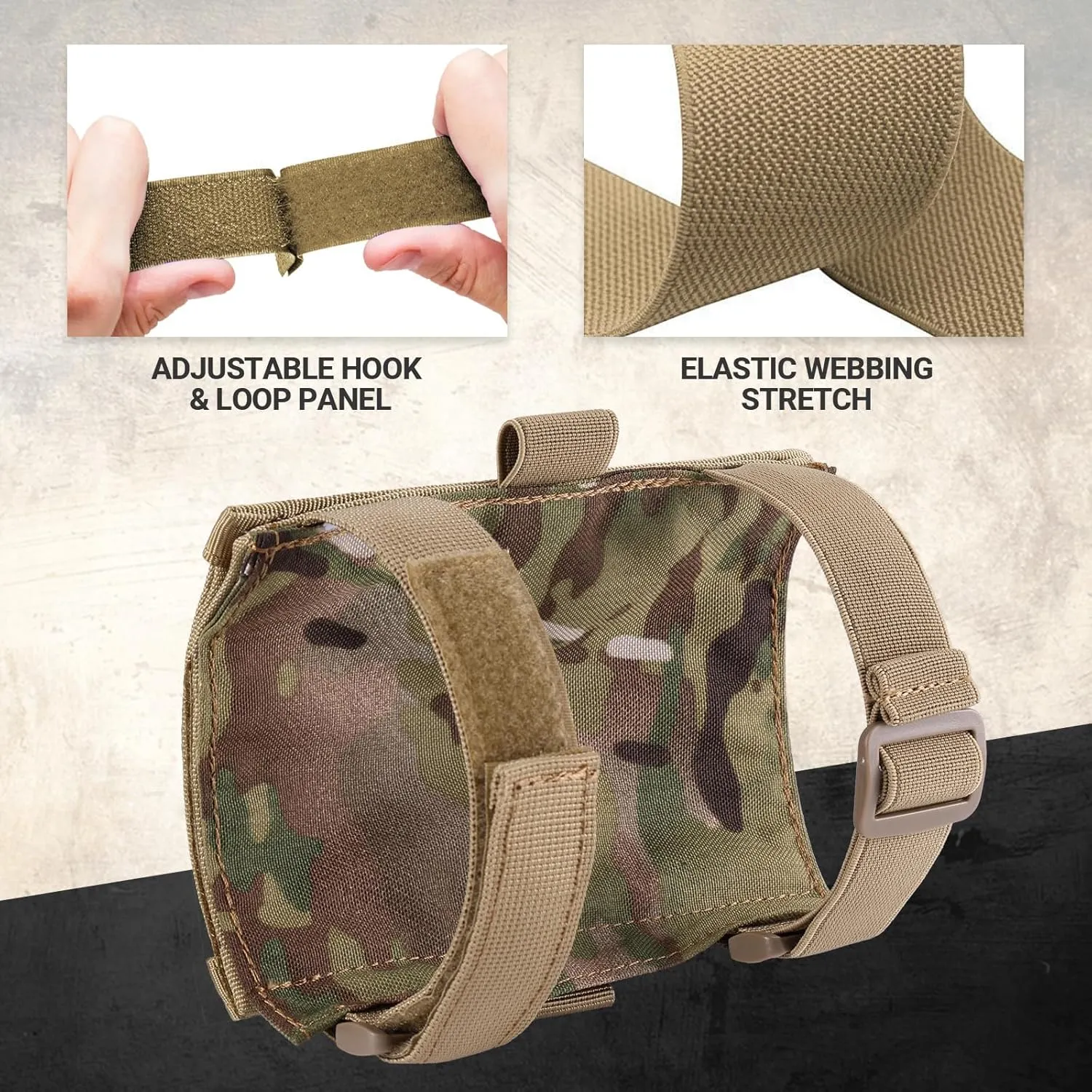 Tactical Armband Sleeve Storage Kit QB Wrist Map Holder Arm Pouch DOPE Card Holder for Shooting Rescue Surveillance and Field Measurements