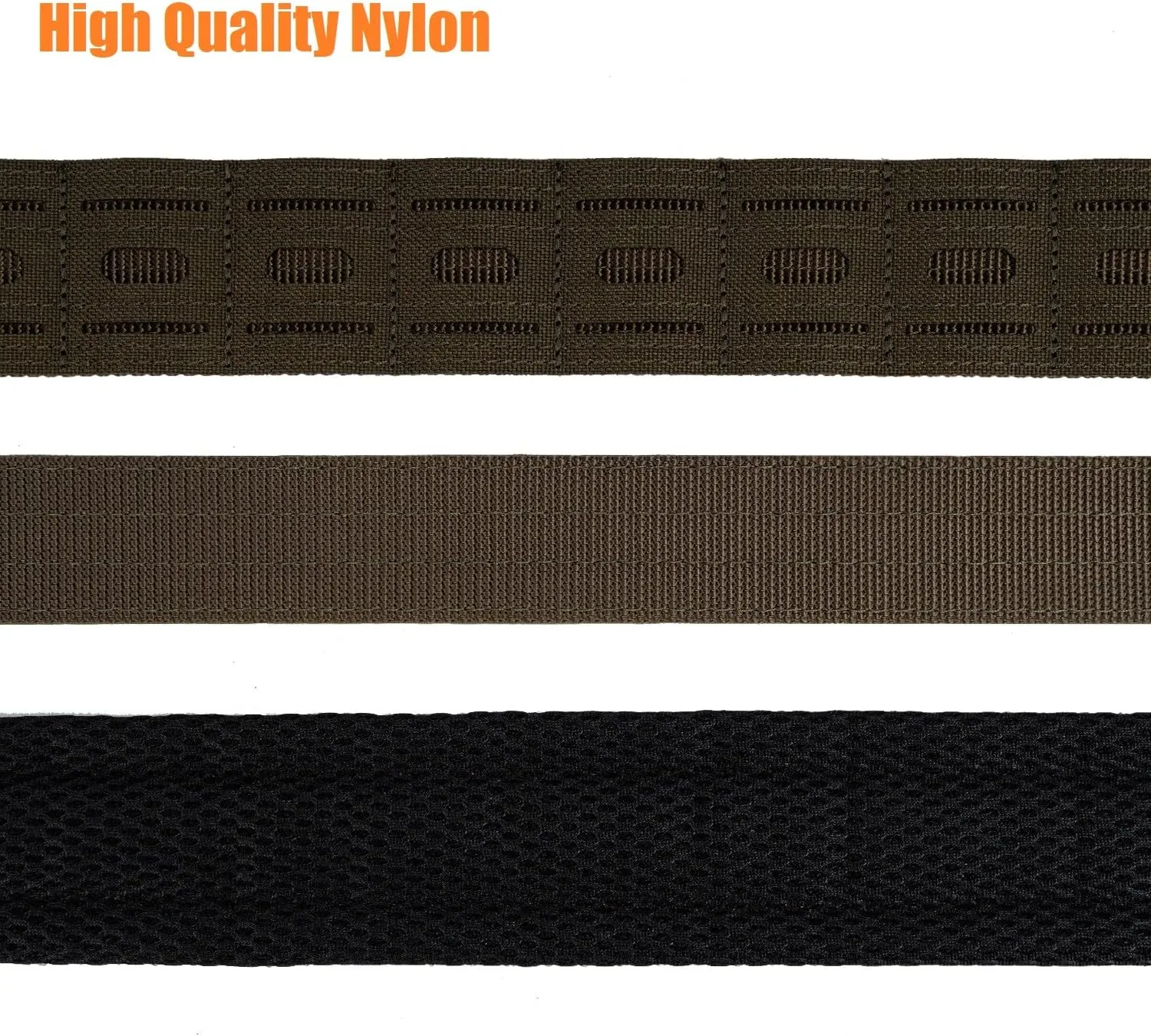 Tactical Battle Belt 2" Quick Release MOLLE Combat Range Belt with 2 1/3" Back Pad 1.5" Underbelt
