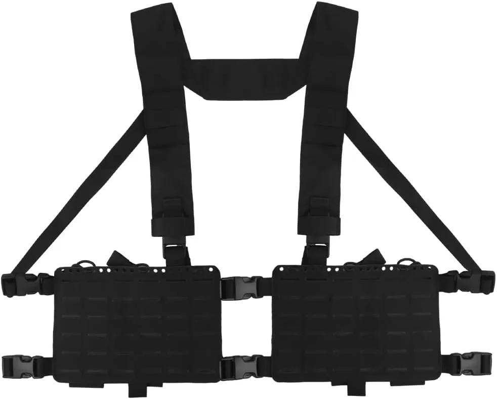 Tactical Chest Pack,Placard Split Front Chest Rig MOLLE System Magazine Pouch