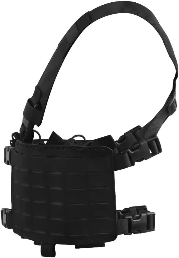 Tactical Chest Pack,Placard Split Front Chest Rig MOLLE System Magazine Pouch