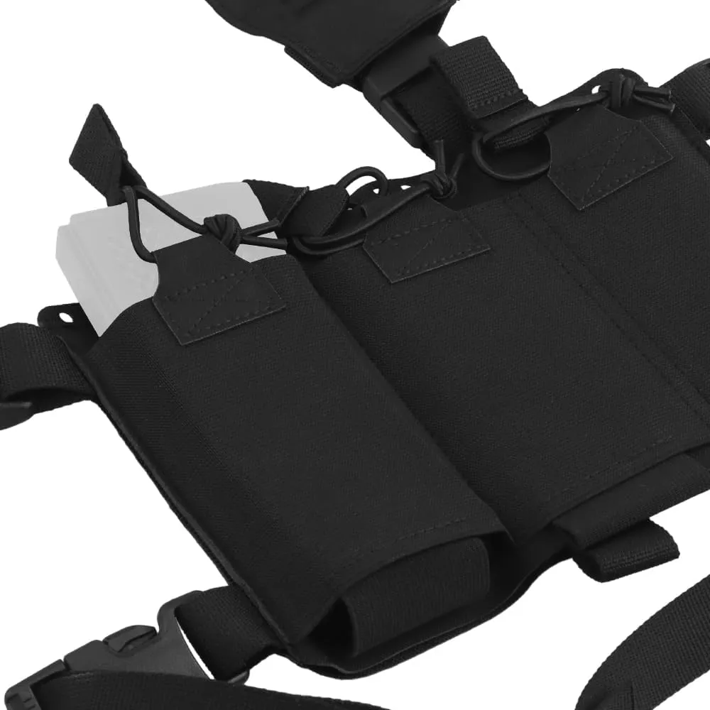 Tactical Chest Pack,Placard Split Front Chest Rig MOLLE System Magazine Pouch
