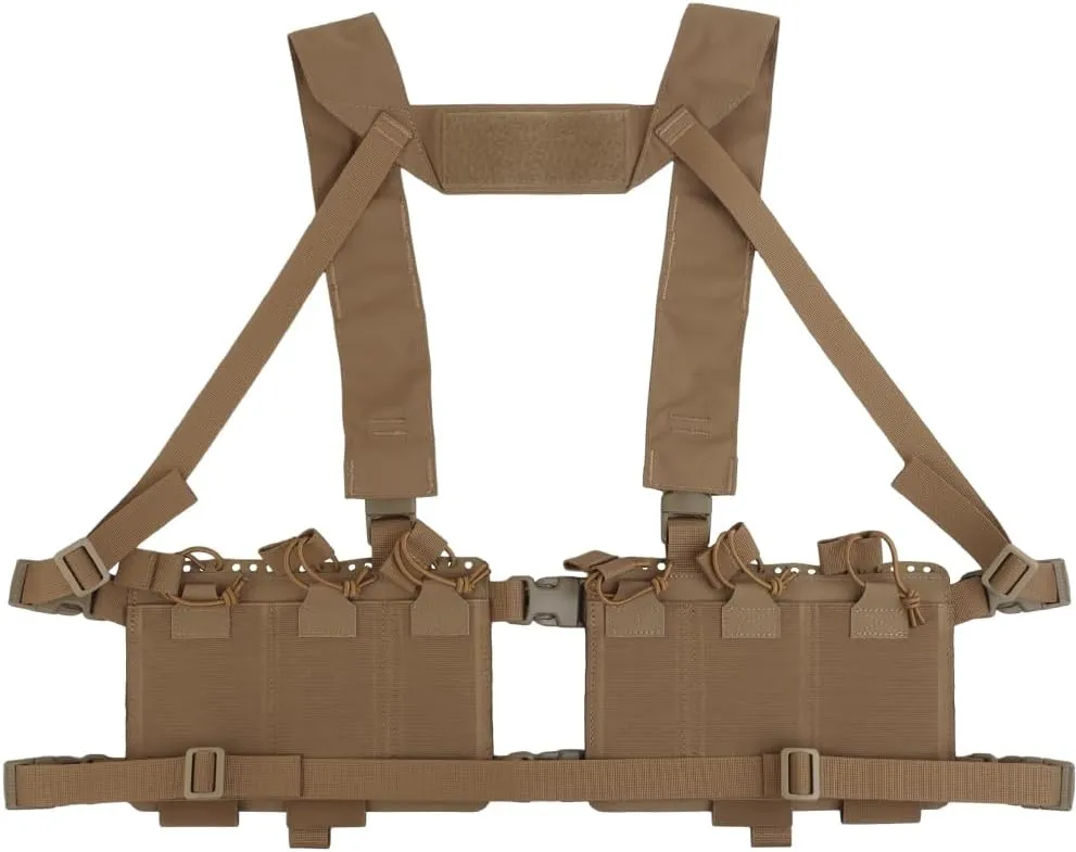 Tactical Chest Pack,Placard Split Front Chest Rig MOLLE System Magazine Pouch
