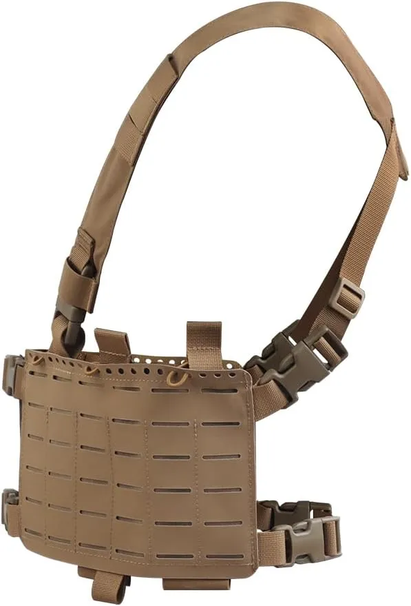 Tactical Chest Pack,Placard Split Front Chest Rig MOLLE System Magazine Pouch