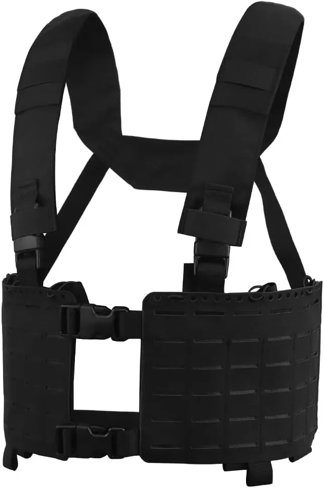 Tactical Chest Pack,Placard Split Front Chest Rig MOLLE System Magazine Pouch
