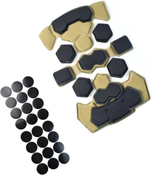 Tactical Fast Helmet Pads Set Military Memory Foam Pad Protective Mat Airsoft Helmet Padding Kit, Universal Replacement Motorcycle Tactical Cushions Mats (Tan)