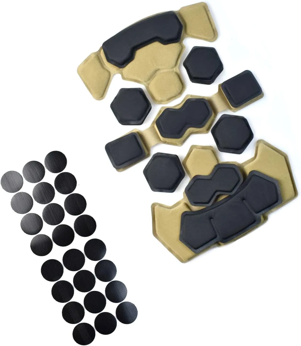 Tactical Fast Helmet Pads Set Military Memory Foam Pad Protective Mat Airsoft Helmet Padding Kit, Universal Replacement Motorcycle Tactical Cushions Mats (Tan)