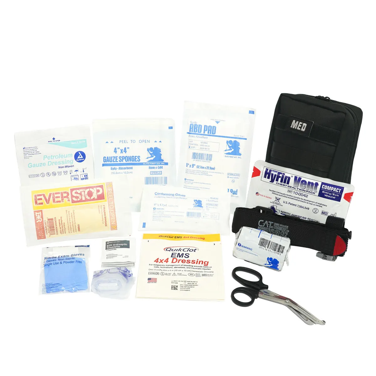 Tactical IFAK PRO Kit with Bleeding Control - Black