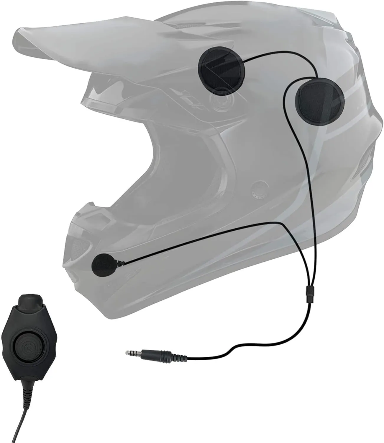 Tactical in-Helmet & Push to Talk Kit is Compatible with Baofeng, All Kenwood TK & NEXEDGE (NX) 2-Pin, Rugged Radios, Diga-Talk, TYT, AnyTone, Relm/BK Radio & More