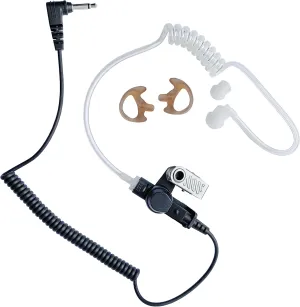 Tactical Law Enforcement Radio Earpiece, 2.5mm Listen/Receive Only, Guaranteed to fit Harris M/A Com Otto & More, Hypoallergenic Clear Acoustic Tube & Earmolds, Direct to Speaker Mic