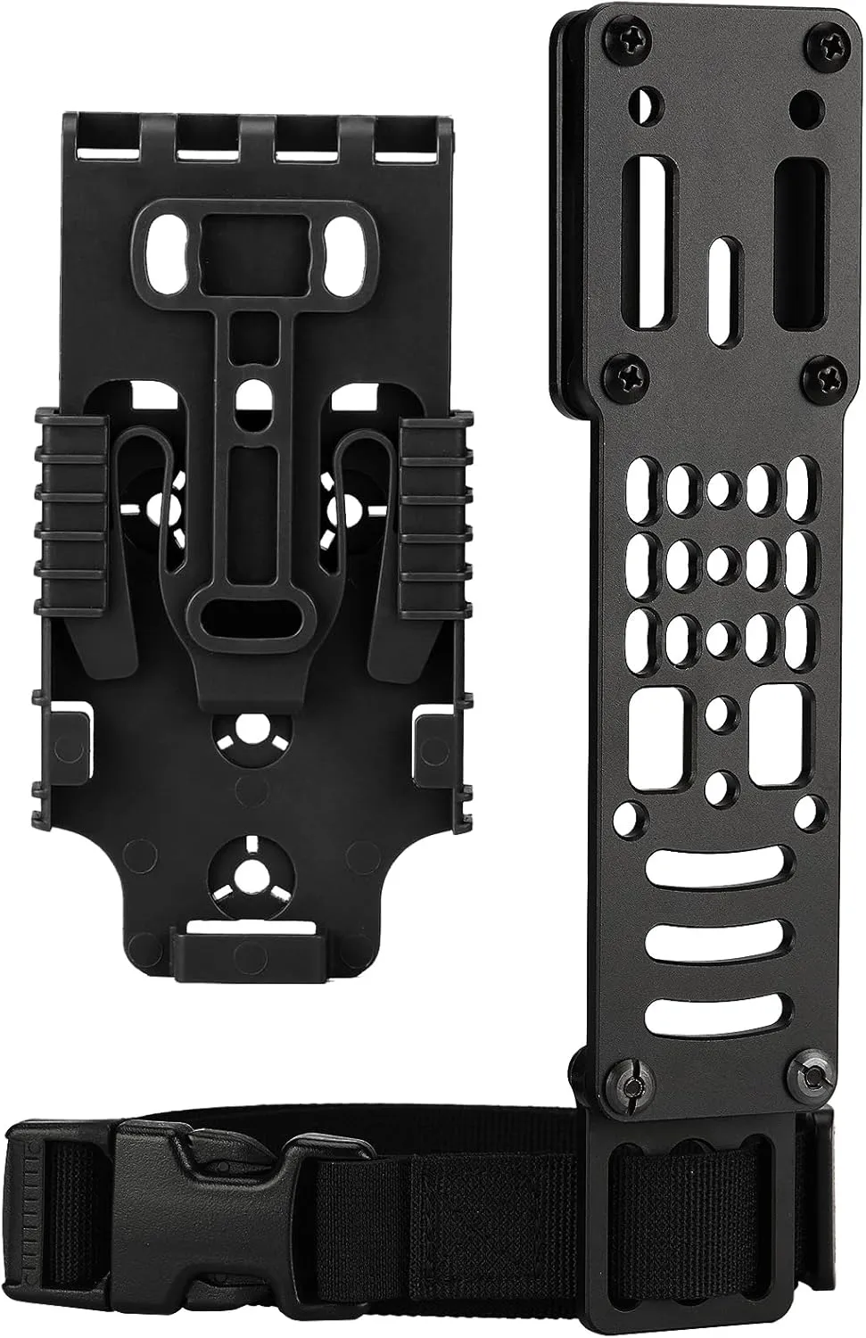 Tactical Modular Holster Adapter with QLS kit, Drop Leg Holster Platform with Leg Strap Police Gear