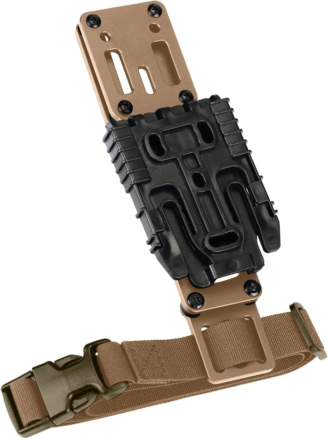 Tactical Modular Holster Adapter with QLS kit, Drop Leg Holster Platform with Leg Strap Police Gear