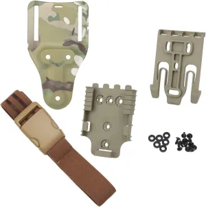 Tactical Quick Locking System Kit, Belt Loop QLS 22 19 Adapter Base Quick Release Drop Leg Belt Gun Holster Paddle Adpater