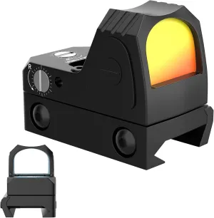 Tactical RMR Red Dot Sight, 3 MOA Pistol Scope Adjustable Brightness with Glock Mount, 20mm Rail Mount Shunting Red Dot for Pistol Handgun with Lighting Fast Target Acquisition