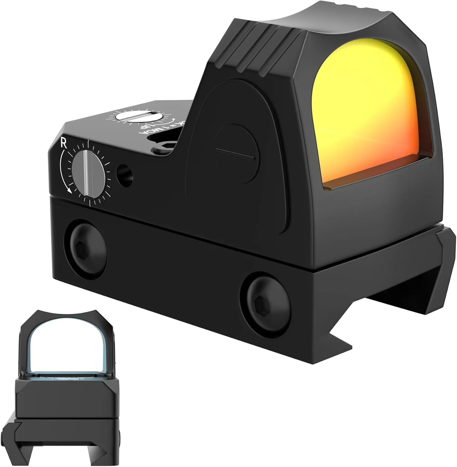 Tactical RMR Red Dot Sight, 3 MOA Pistol Scope Adjustable Brightness with Glock Mount, 20mm Rail Mount Shunting Red Dot for Pistol Handgun with Lighting Fast Target Acquisition
