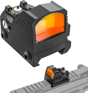 Tactical RMR Red Dot Sight, 3 MOA Pistol Scope Adjustable Brightness with Glock Mount, 20mm Rail Mount Shunting Red Dot for Pistol Handgun with Lighting Fast Target Acquisition