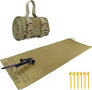 Tactical Shooting Mat, Extra Large Hunting Shooting Mats Prone Padded Roll Up Portable Waterproof Hunting Mats Accessories Non-Slip Durable Shooting Rest for Shooters Range Rifle