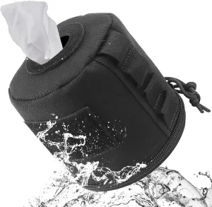 Tactical Toilet Paper Cover Waterproof Cat Proof Towel Holder Roll Paper Case Cover Portable and Foldable Paper Storage Bag with Molle Mount Webbing for Car Camping Outdoor Tent Travel