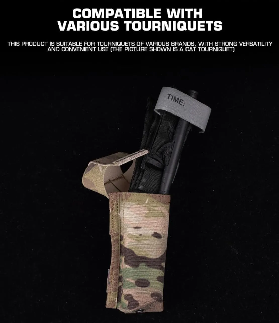 Tactical T.Q Pouch T0urniquet Holder E.MT T.rauma Kit Storage M.ED Pouch Molle Combat Belt Hunting Vest Accessories