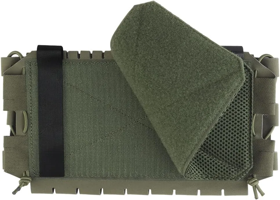 Tactical Triple Mag Pouch Hook and Loop 556 Magazine Placard,The Slicksters Adapt MOLLE Front Flap Hanging Panel