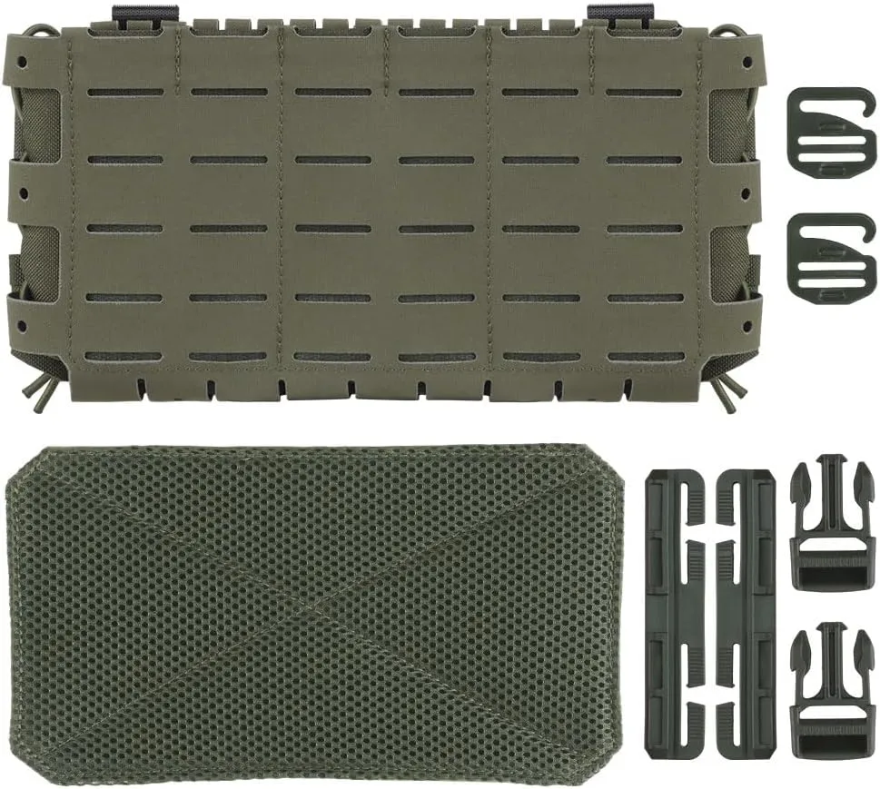 Tactical Triple Mag Pouch Hook and Loop 556 Magazine Placard,The Slicksters Adapt MOLLE Front Flap Hanging Panel