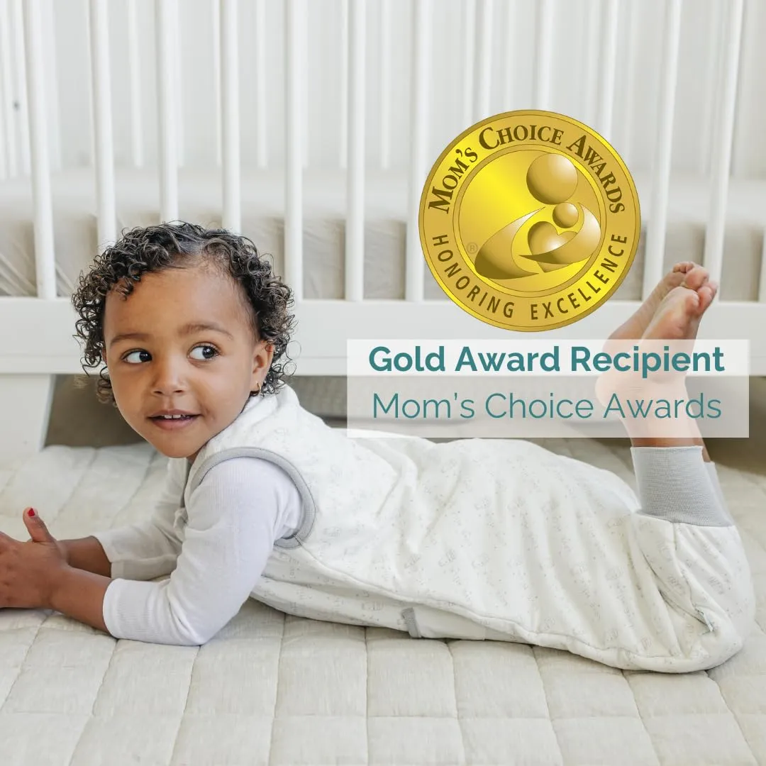 Tealbee Dreamsuit: Toddler Sleep Sack with Feet 2T 3T - 1.2 TOG All Season Baby Wearable Blanket for Walkers - Rayon made from Bamboo, Organic Cotton Sleeping Bag - Love Milk