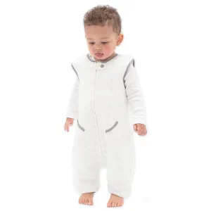 Tealbee Dreamsuit: Toddler Sleep Sack with Feet 2T 3T - 1.2 TOG All Season Baby Wearable Blanket for Walkers - Rayon made from Bamboo, Organic Cotton Sleeping Bag - Love Milk