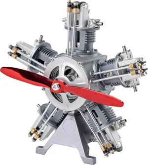 TECHING Jet Engine Model Kit 5-Cylinder Radial Engine Model Kit That Runs Mechanical Metal Assembly DM116 230 pcs