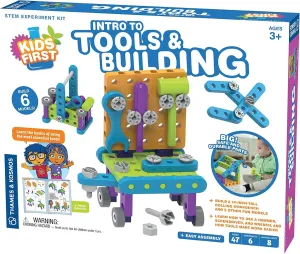 Thames & Kosmos Kids First: Intro to Tools & Building STEM Experiment Kit for Ages 3  | Build 6 Models, Learn Basic Mechanical Engineering Principles | Make Your Own Workbench with Durable Parts
