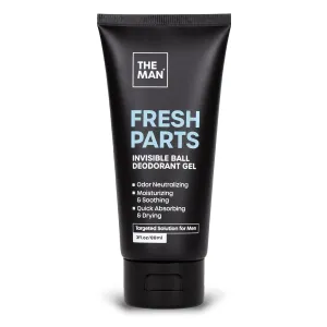 The Man Fresh Parts-Invisible Ball Deodorant Gel-Odor Control & Intimate Deodorant for Men-Quick Drying Balls, Crotch & Groin Gel-No Sticky or Powdery Residue-Sweat Defense for Happy Nuts (3 fl.oz)