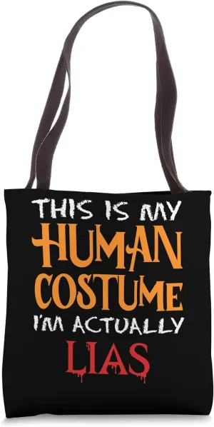 This Is My Human Costume I'm Actually Lias Spooky Halloween Tote Bag
