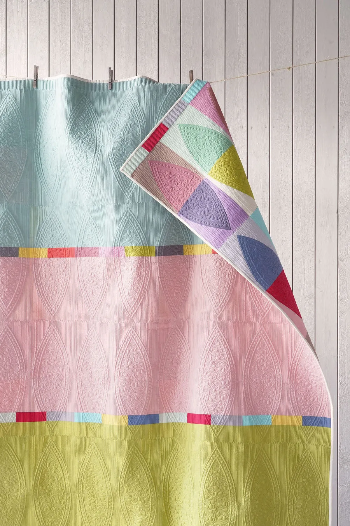 Tilda Colourplay Leaf Quilt Kit with Pieced Backing 56.5in x 75.5in