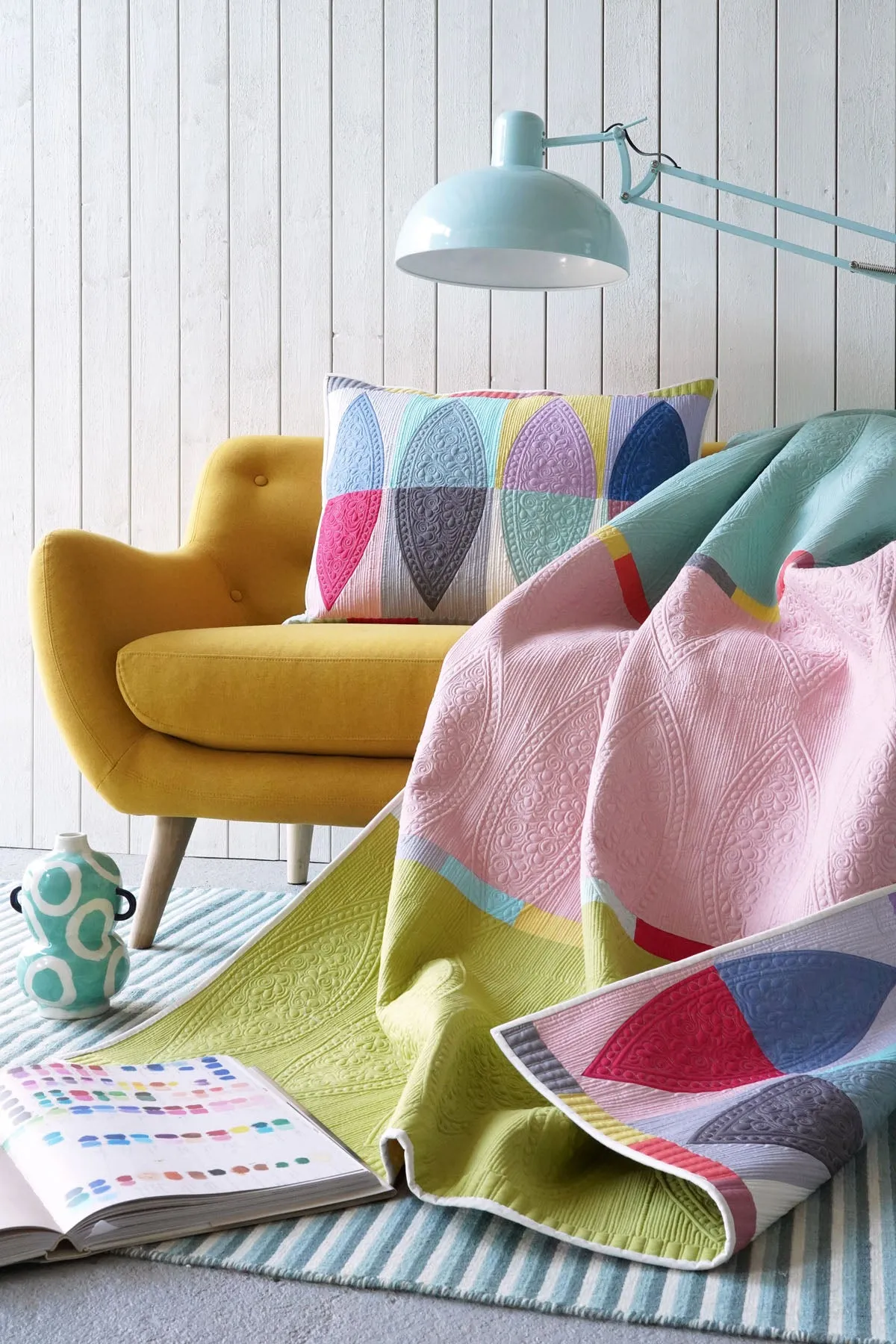 Tilda Colourplay Leaf Quilt Kit with Pieced Backing 56.5in x 75.5in