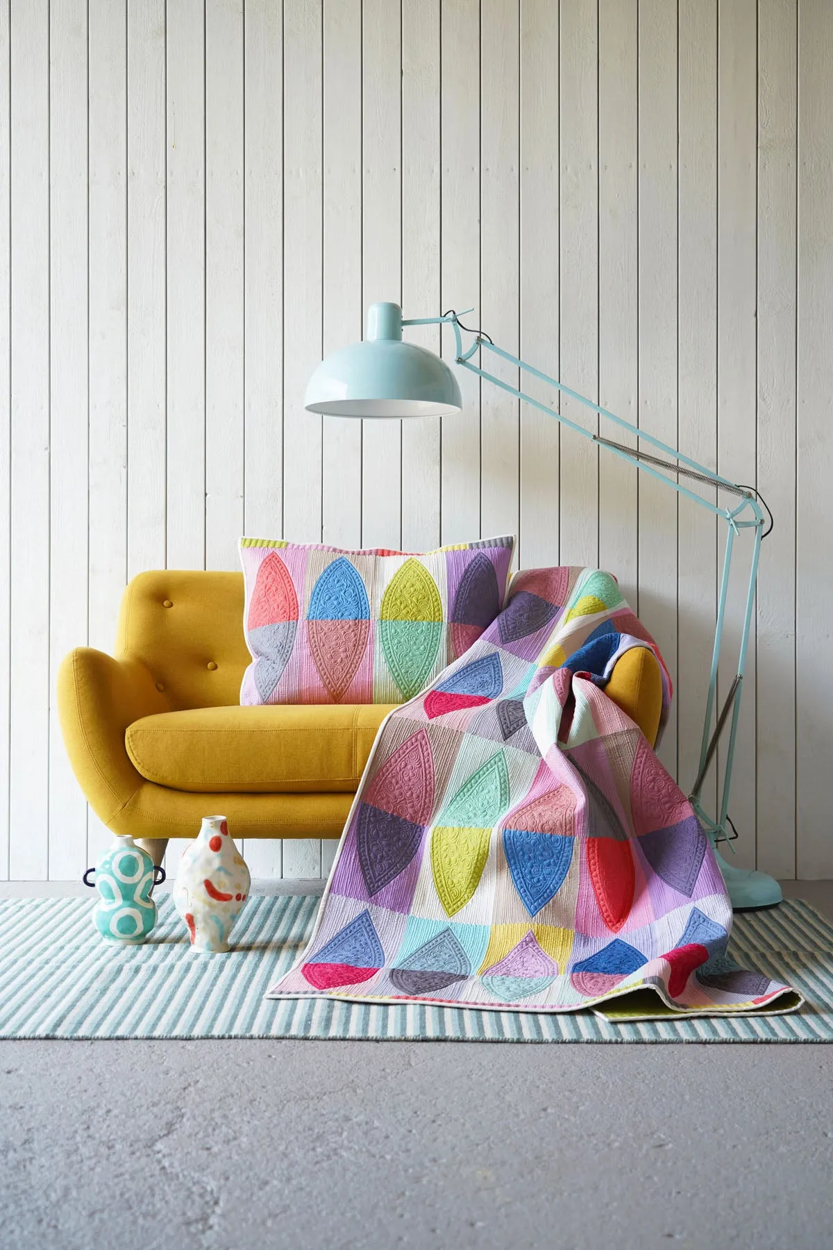 Tilda Colourplay Leaf Quilt Kit with Pieced Backing 56.5in x 75.5in