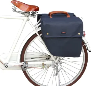 TOURBON Double Cycling Bike Bicycle Pannier Bags for Rear Rack (Water-resistant Canvas, Roll-up)