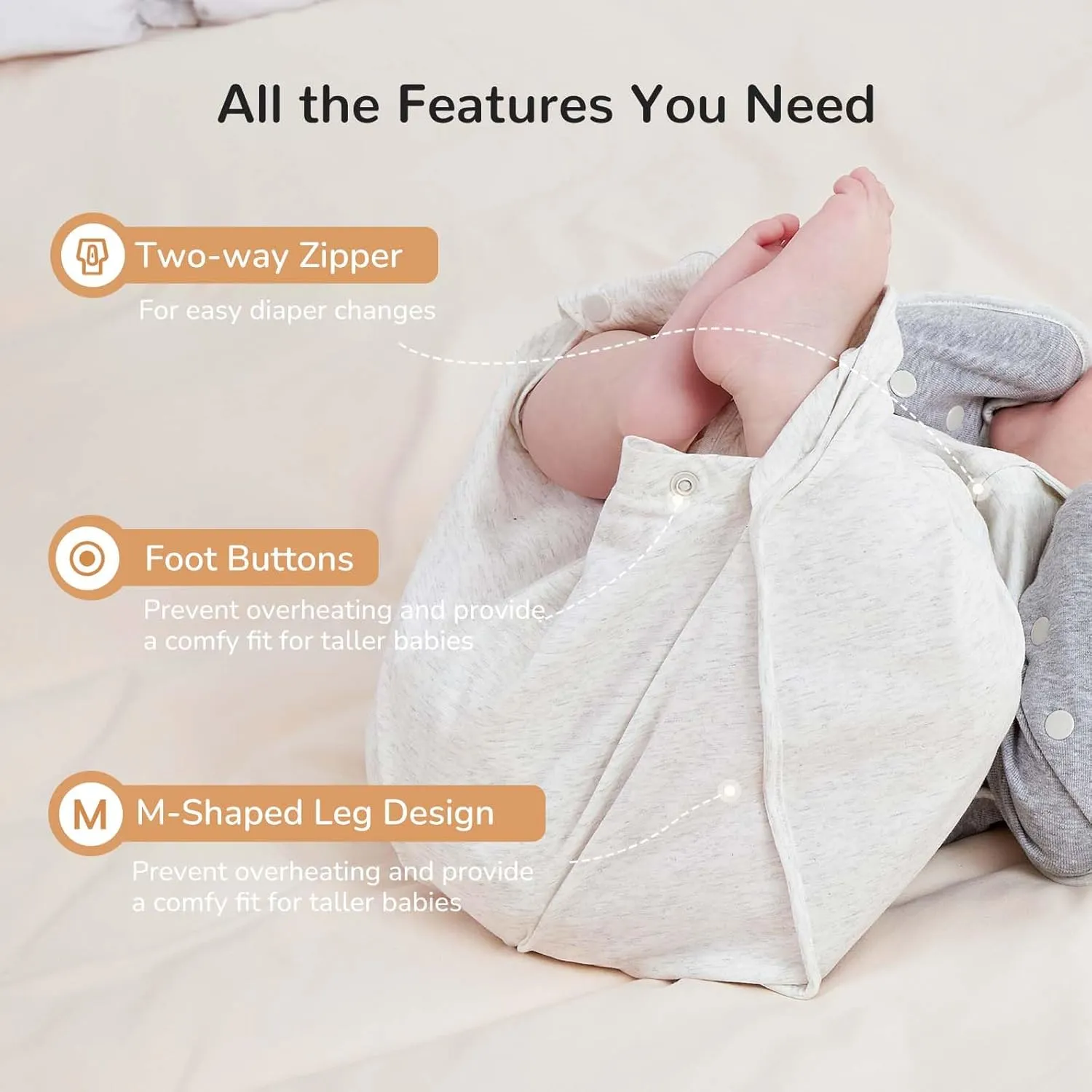 Transition Swaddle, Baby Swaddle 3-6 Months 12-18 lb, Arms In/Out Swaddle Sleep Sack with 2-Way Zipper Moisture-Wicking Fabric, Improves Sleep Snug Fit Helps Calm Startle Reflex