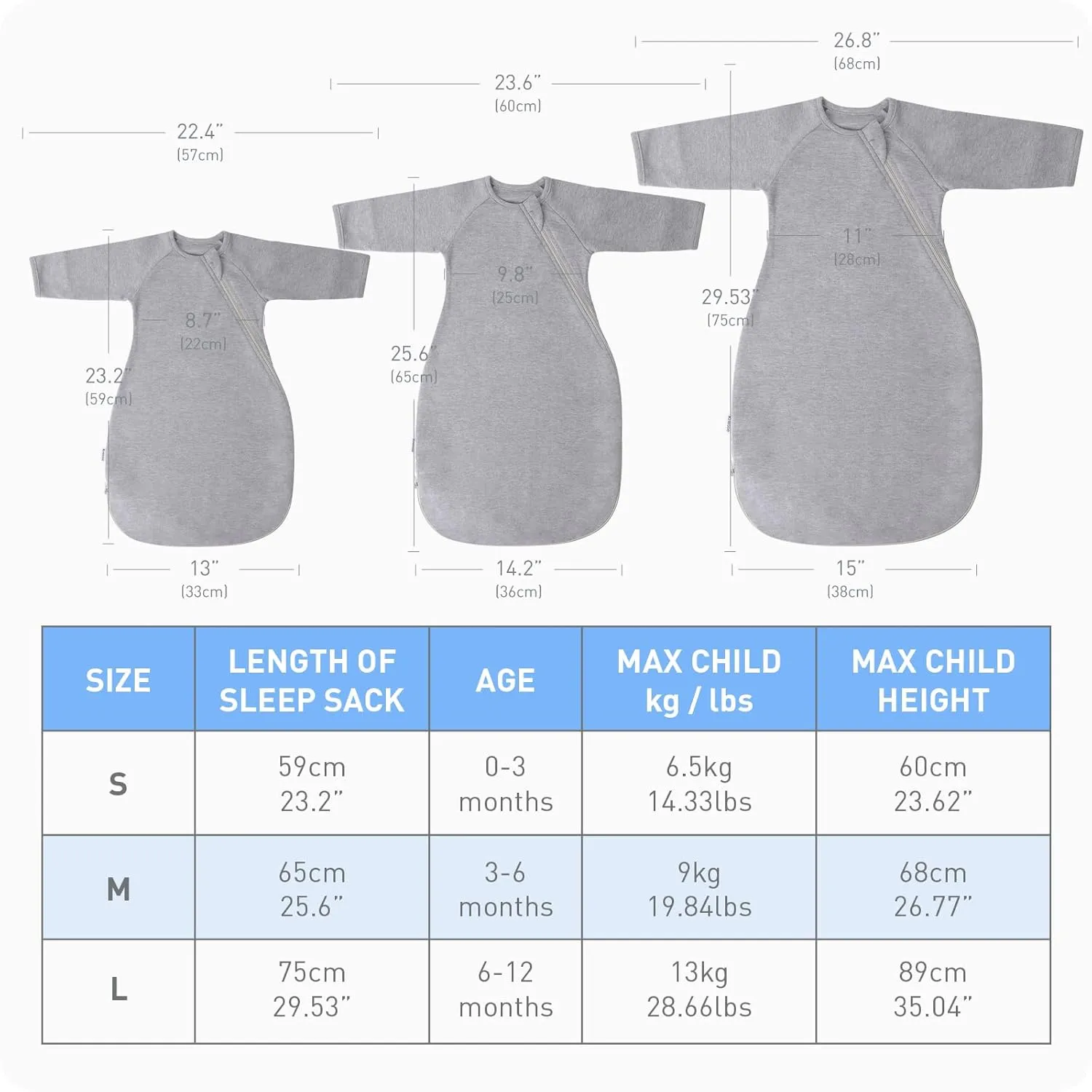 Transitional Swaddle Sack with Arms Up & Sleeves, Mitten Cuffs, 2-Way Zipper, Sleeping Sacks for Newborns - Calms Startle Reflex, Boys & Girls Sleep Bag