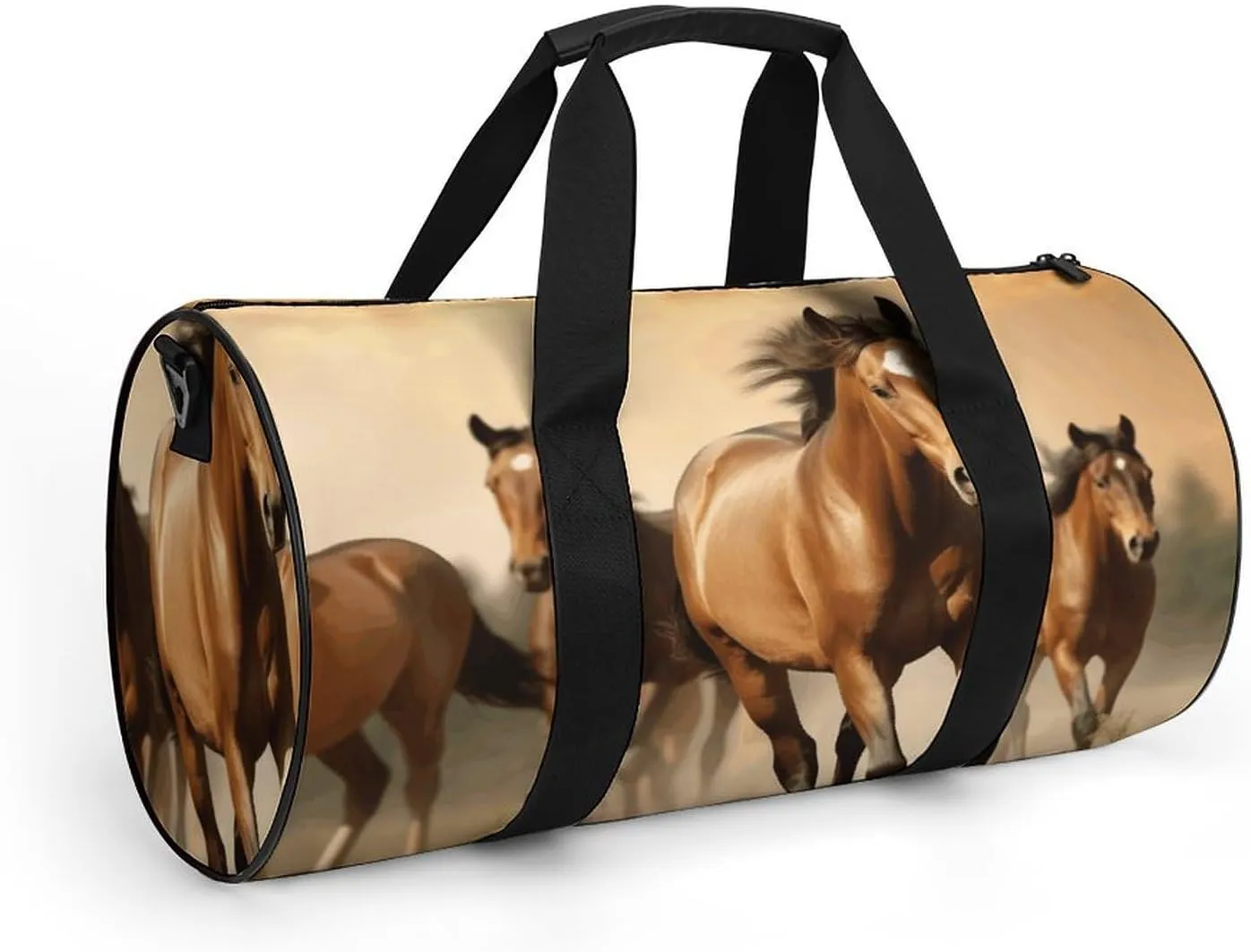 Travel Duffel Bag for Men And Women,Horses Waterproof Sports Fitness Bag Portable Travel Duffel Bag