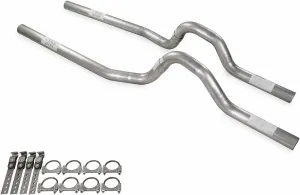 Truck Exhaust Kits - Shop Line Dual Exhaust System 2.5 inch Aluminized No Muffler Rear Exit Fits C/K 10 Half Ton 81 to 87
