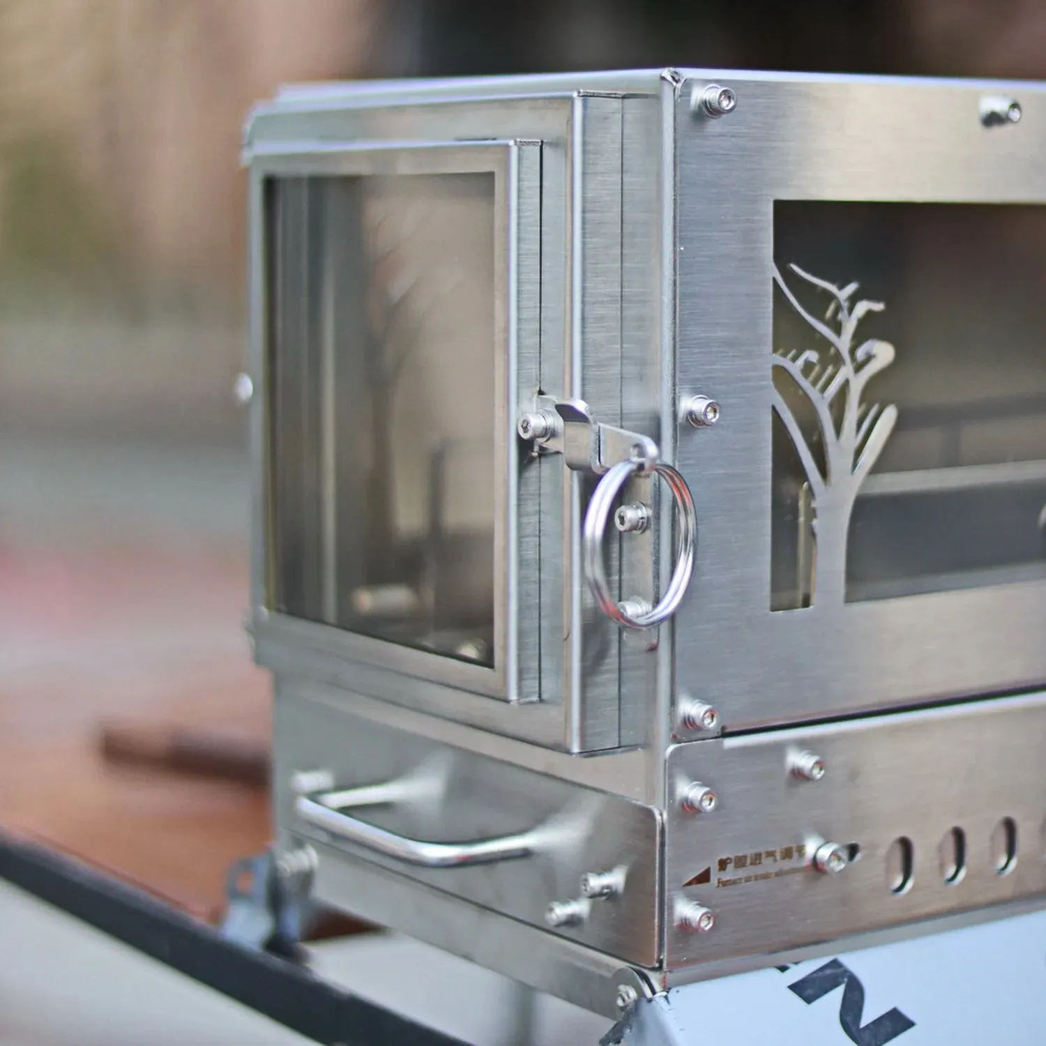Tryhomy Camping Wood Stove Tent Firewood Heater - Stainless Steel Furnace with Pipe