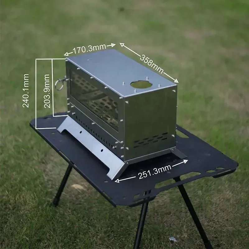 Tryhomy Camping Wood Stove Tent Firewood Heater - Stainless Steel Furnace with Pipe