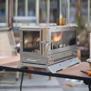 Tryhomy Camping Wood Stove Tent Firewood Heater - Stainless Steel Furnace with Pipe