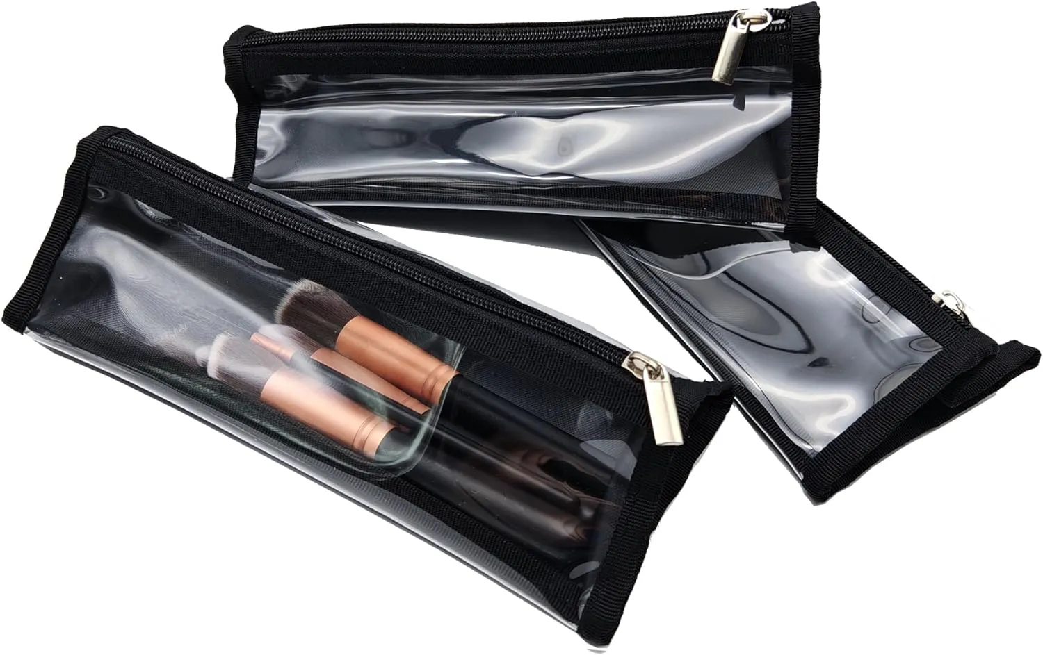 TSA Approved Toiletry Bag Carry On Travel See-through Shaving Bag 4 Pack Black Foldable Makeup Tool Brush Packing Organizer 3-1-1 Liquids Toiletries & Cosmetics Pouch For Airport