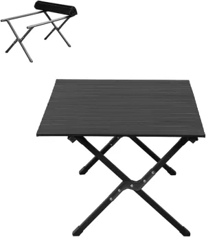 Ultra-Lightweight Folding Camping Table - 220lbs Load Capacity, Carbon Steel, Portable for Camping, Picnics & Garden Barbecues