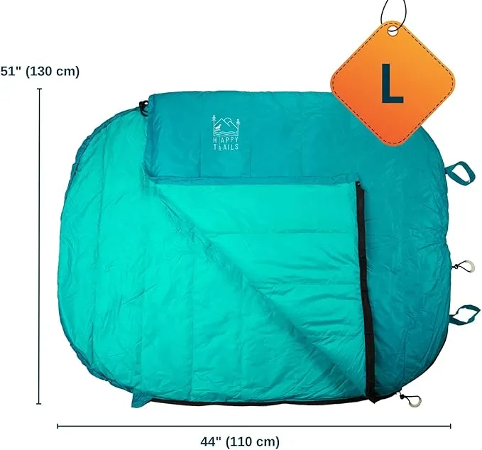 Ultralight Dog Sleeping Bag Backpacking—Outdoor Dog Bed for Hiking—Backpacking Gear for Dogs—Dog Hiking Gear—Dog Camping Gear—Packable Sleeping Bag for Dogs—Dog Travel Bed (Large)