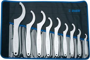 Unior 255/2ct Hook Wrench with Nose, Set in Roll-Up Pouch