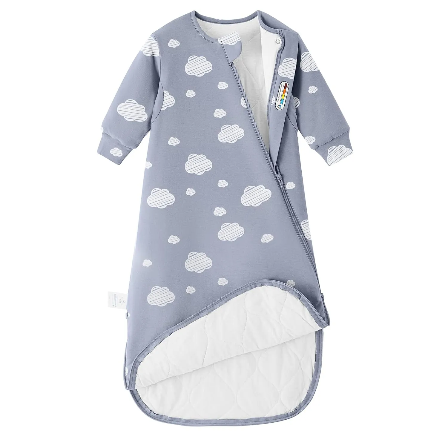 Unisex Sleeping Bag for Toddlers 3.5 Tog Sleep Sack 18-36Months, Long Sleeve Sleep Sack, Wearable Blanket, One Piece with Sleeves